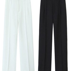Casual Straight-Leg Pants