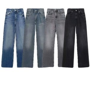 Casual Wide-Leg Denim Pants
